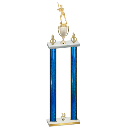 Double Blue Glacier Year Softball Trophy