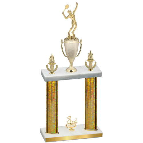Double Gold Glacier Third Place Tennis Trophy