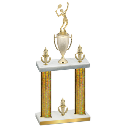 Double Gold Glacier Victory Tennis Trophy
