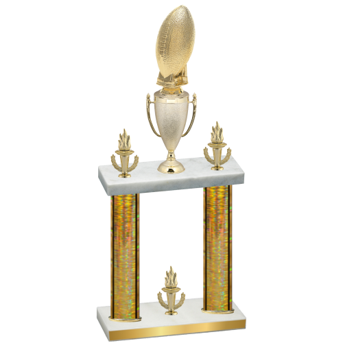 Double Gold Glacier Victory Football Trophy