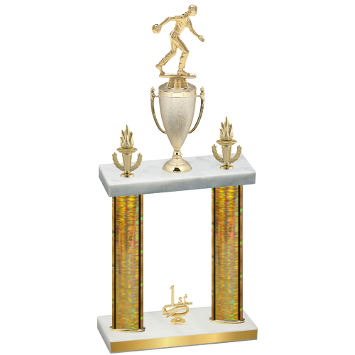 Double Gold Glacier First Place Bowling Trophy