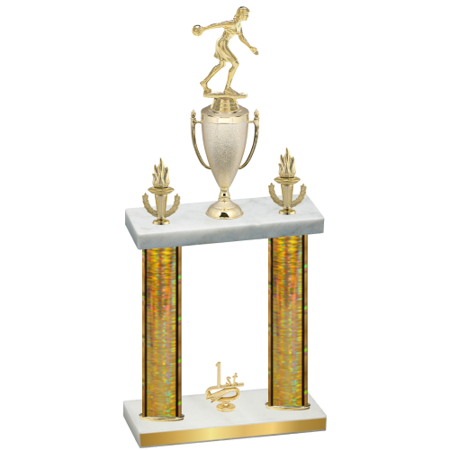 Double Gold Glacier First Place Bowling Trophy