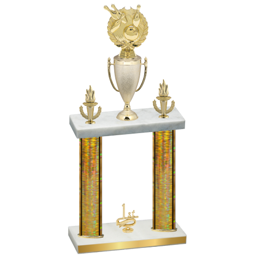 Double Gold Glacier First Place Bowling Trophy