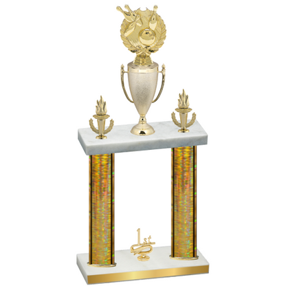 Double Gold Glacier First Place Bowling Trophy