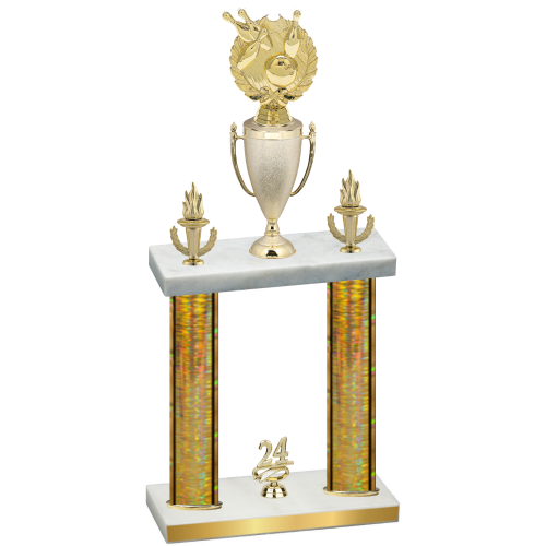 Double Gold Glacier Year Bowling Trophy