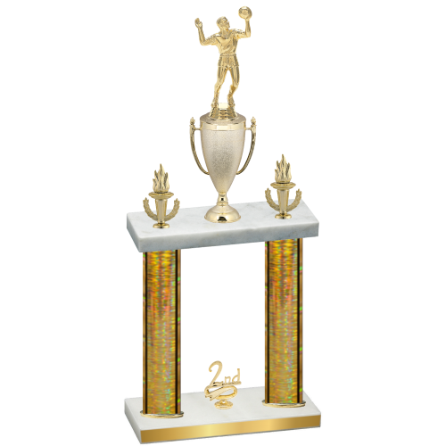 Double Gold Glacier Second Place Volleyball Trophy