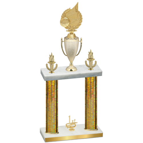 Double Gold Glacier First Place Volleyball Trophy