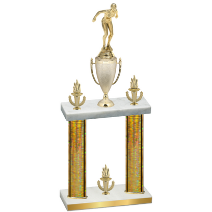 Double Gold Glacier Victory Tennis Trophy