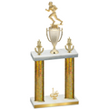 Double Gold Glacier First Place Football Trophy