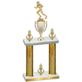 Double Gold Glacier Victory Football Trophy