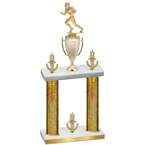 Double Gold Glacier Victory Football Trophy