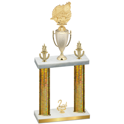 Double Gold Glacier Second Place Swimming Trophy