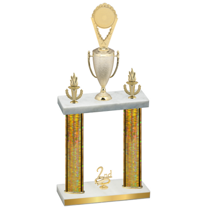 Double Gold Glacier Second Place Insert Trophy