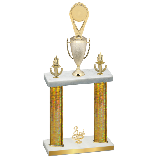 Double Gold Glacier Third Place Insert Trophy