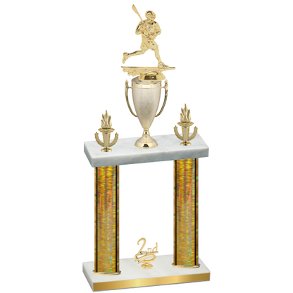 Double Gold Glacier Second Place Lacrosse Trophy