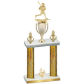 Double Gold Glacier Fourth Place Lacrosse Trophy
