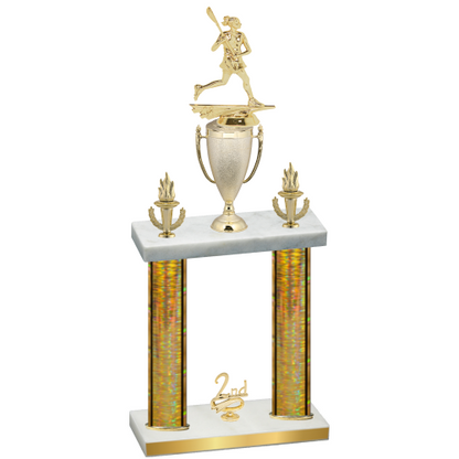 Double Gold Glacier Second Place Lacrosse Trophy