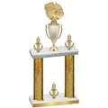 Double Gold Glacier Victory Basketball Trophy