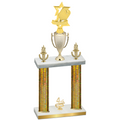 Double Gold Glacier Fourth Place Pickleball Trophy