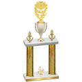 Double Gold Glacier Fourth Place Pickleball Trophy