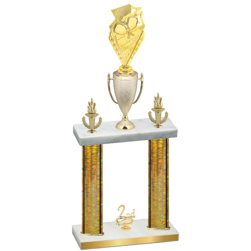 Double Gold Glacier Second Place Pickleball Trophy