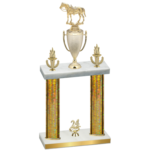 Double Gold Glacier Year Horses Trophy