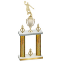 Double Gold Glacier Victory Basketball Trophy