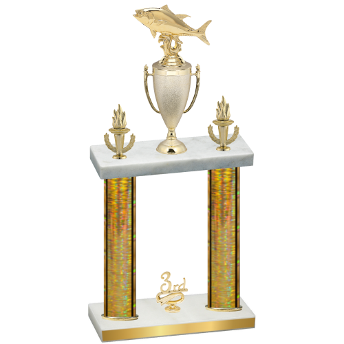 Double Gold Glacier Third Place Fishing Trophy