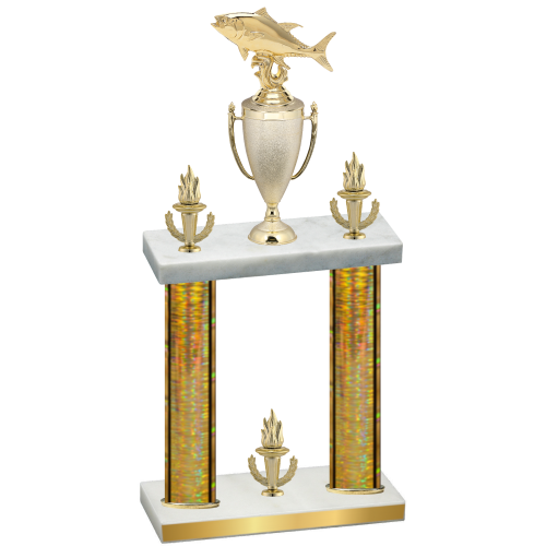 Double Gold Glacier Victory Fishing Trophy