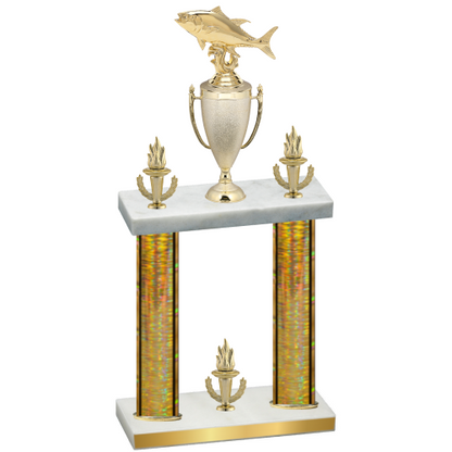 Double Gold Glacier Victory Fishing Trophy