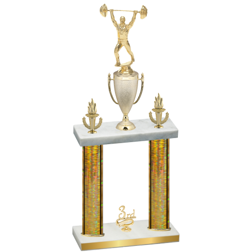 Double Gold Glacier Third Place Weights Trophy