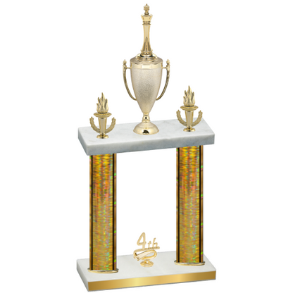 Double Gold Glacier Fourth Place Chess Trophy