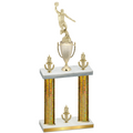 Double Gold Glacier Victory Basketball Trophy