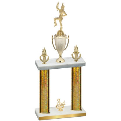 Double Gold Glacier Third Place Majorette Trophy