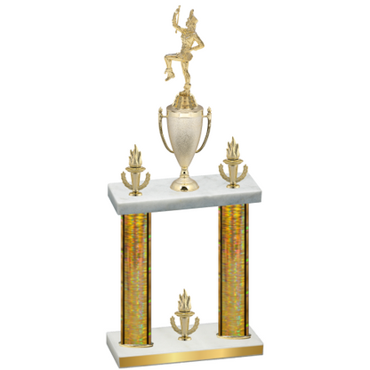 Double Gold Glacier Victory Majorette Trophy