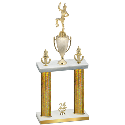 Double Gold Glacier Year Majorette Trophy