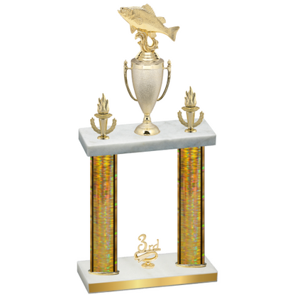 Double Gold Glacier Third Place Fishing Trophy