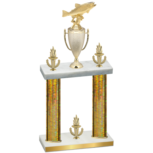 Double Gold Glacier Victory Fishing Trophy