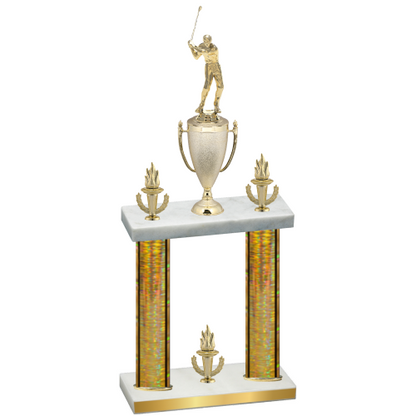 Double Gold Glacier Victory Golf Trophy
