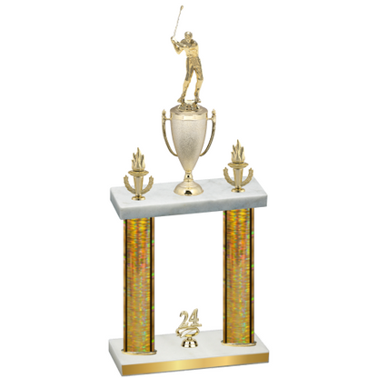 Double Gold Glacier Year Golf Trophy