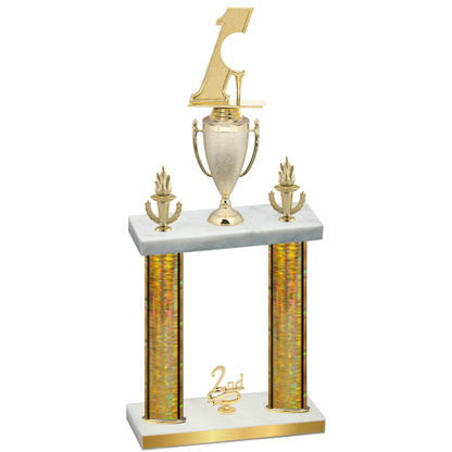 Double Gold Glacier Second Place Golf Trophy