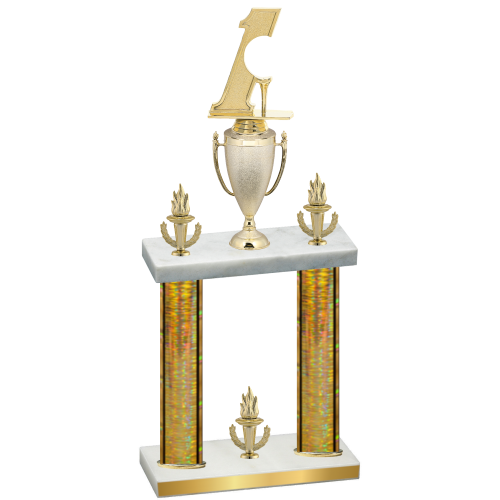 Double Gold Glacier Victory Golf Trophy