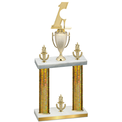 Double Gold Glacier Victory Golf Trophy