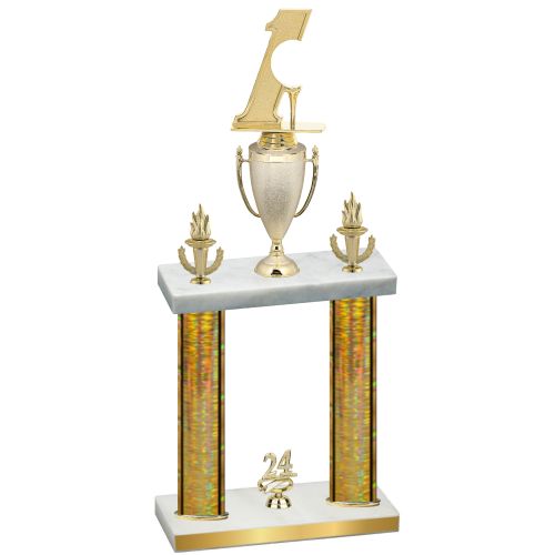 Double Gold Glacier Year Golf Trophy