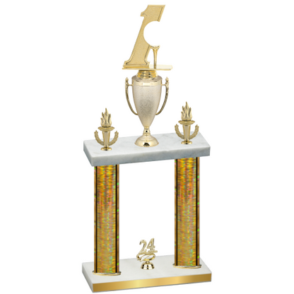 Double Gold Glacier Year Golf Trophy