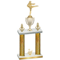 Double Gold Glacier Second Place Karate Trophy