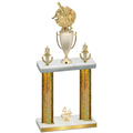 Double Gold Glacier Fourth Place Baseball Trophy
