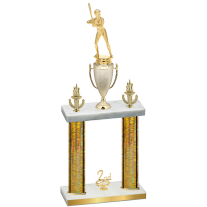 Double Gold Glacier Second Place Softball Trophy