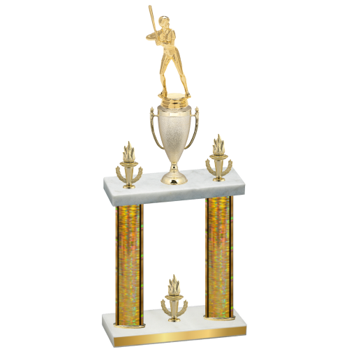 Double Gold Glacier Victory Softball Trophy