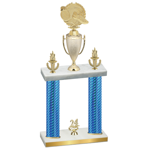 Double Blue Carbon Fiber Year Running Trophy